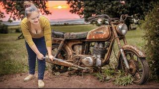 Timelapse :It took the girl 4 days to completely repair her old CUD 81 motorbike