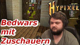 Warum baust du das Bett nicht ein? / Minecraft Bedwars mit Zuschauer auf Hypixel