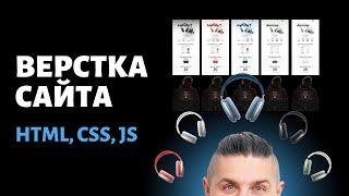 Верстка сайта с нуля до завершения html/css/js