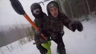 Snowboarding Krasnoyarsk, Russia - March, 2016