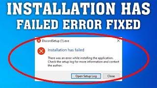 How To Fix DiscordSetup.exe Installation Has Failed Error Windows 10/8/7