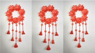 Paper Flower Wall Décor | Wallmate With Paper, Easy Wallmate | Wall Hanging | Paper Craft Wall Mate