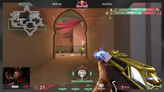 Gambit Redgar 1v2 spray transfer VS Team Secret #VALORANTChampions