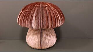 Craft mushroom from book - make autumn decoration - create mushroom art - DIY mushroom decor