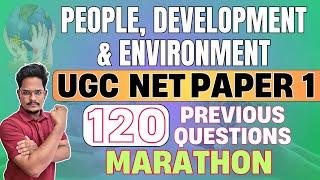 UGC NET Paper 1 People & Environment Top 120 PYQs Marathon | Shiva sir @AchieversAddaAA