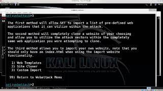 Learn Kali Linux Episode #51: Website Cloning Using SEToolkit