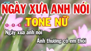 Karaoke Ngày Xưa Anh Nói Tone Nữ ( Sol Thứ ) Nhạc Sống Rumba Mới 2023 | Karaoke Xóm Lộ