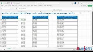 Hướng dẫn xử lý dữ liệu ngày tháng dạng text sang dạng Date chuẩn trên Excel