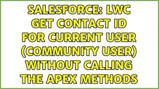 Salesforce: LWC Get Contact Id for current User (Community User) without calling the apex methods