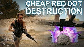 Budget Optics VS Rock?  Cheap Red Dot Destruction Test!