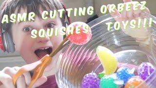 ASMR squishing orbeez+toys, cutting,foam soap+