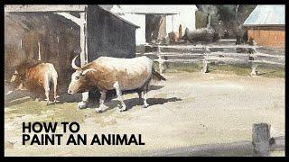 How to Paint an Animal in Watercolor - Step by step