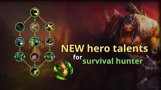 My initial thoughts on the new HERO TALENTS for survival hunter | #Pack leader | #The war within