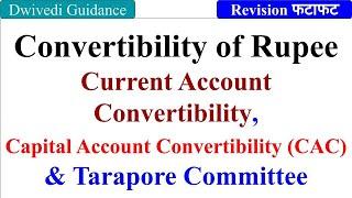 Current Account Convertibility, Capital Account Convertibility, CAC, Tarapore Committee Report, mba