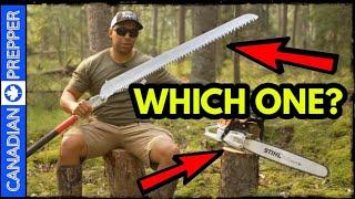 BEST Chainsaw VS Worlds BIGGEST Hand Saw