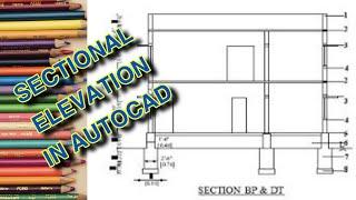 How to draw building section in AutoCAD