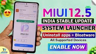 MIUI 12.5 NEW SYSTEM LAUNCHER UPDATE | Uninstall System apps & Bloatware | Redmi Note 10 Pro Update