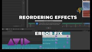 Avid Media Composer - Reordering Effects Error Fix