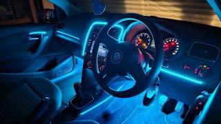 VW Polo MK5 Installing Ambient Lighting LED Bead Kit | VW Mods | RGB LED Car Interior Lights