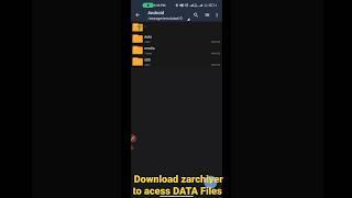 How to Open DATA Files Folder Easy way #android #zarchiver #datafolder