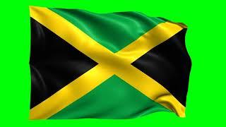 Green screen Footage | Jamaica Waving Flag Green Screen Animation | Royalty-Free