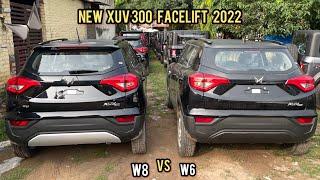 New Updated Mahindra Xuv300 W8 vs W6  Variants Comparison | Xuv300 Facelift 2022 with New Logo