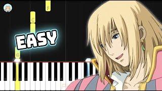 Howl's Moving Castle OST - "Merry Go Round of Life" - EASY Piano Tutorial & Sheet Music