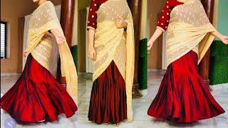 2 in 1 Outfit ||READY TO WEAR SAREE/cutting and stiching️