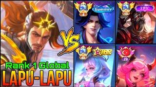 No.1 Lapu Lapu VS Top Tiers Enemies - Top 1 Global Lapu Lapu by R̶e̶g̶i̶ T'oucн - Mobile Legends