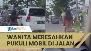 Viral Video Wanita di Medan Pukuli Mobil di Jalan, Berdiri di Motor hingga Oleskan Sambal ke Kepala