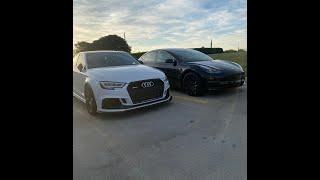 Tesla Model 3 performance vs Audi Rs3 #shorts #tesla #audi #mexico #custom #fast