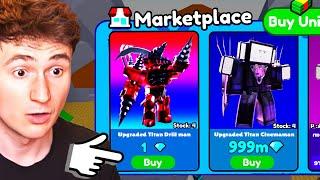 Spending a day in MARKETPLACE! (Toilet Tower Defense)