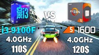 Ryzen 5 1600 vs Core i3 9100F Test in 10 Games