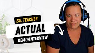 Actual Online ESL Teacher Interview and Live Demo Lesson for Teaching Online