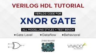 XNOR GATE Verilog Code All Modelling Styles with Test Bench in Vivado | FPGA | ZYBO BOARD