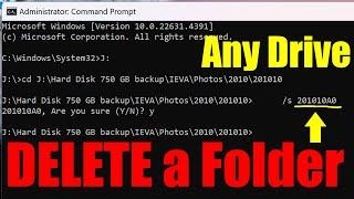 How to DELETE a Folder Using cmd