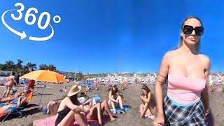 360° Walking Video, Virtual Reality. Canary Island,Spain.