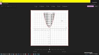 Desmos graphing calculator with shaded Parabolas, screen reader, braille display and embosser