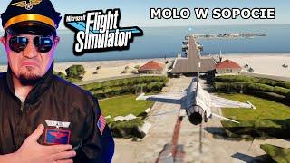 Wylądowałem na MOLO W SOPOCIE samolotem F16!  Microsoft Flight Simulator