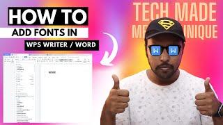 How to add fonts in wps office writer | get more fonts for wps office writer