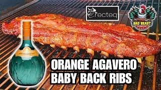 Orange Agavero Tequila Baby Back Ribs on the Recteq 1070 Pellet Smoker @recteq