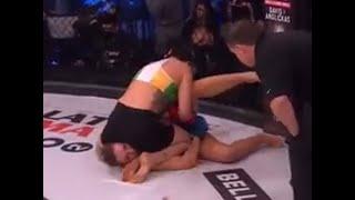 Insane Women's MMA Submissions. Headscissor, triangle choke, facesit kimora performed in the octagon