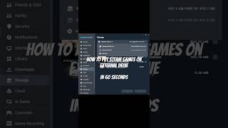 How to put steam games on a external storage device #gaming  #pctechnology #windows #pctech #techtok