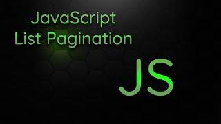 Pagination With Vanilla JavaScript