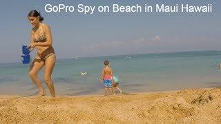 Spying GoPro on Maui Beach. Lendel Family Vlog