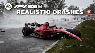 F1 23 𝗥𝗘𝗔𝗟𝗜𝗦𝗧𝗜𝗖 CRASH COMPILATION  #1