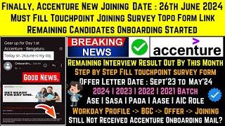 Accenture New DOJ: 26 June | Exam to Onboarding Timelines | Joining Survey | Offer Letter | Results