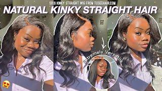 The Most Natural Kinky Straight Hair | Tosee Hair 