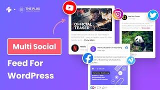 Combined Social Media Feed in WordPress (Gutenberg) - Facebook, Instagram, Twitter, YouTube & Vimeo