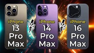 iPhone 16 Pro Max vs iPhone 14 Pro Max vs iPhone 13 Pro Max  Full Specs Comparison